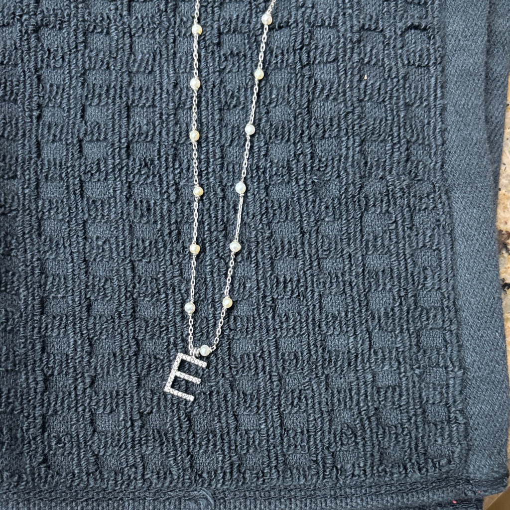 Elegant Silver And Gold Initial Necklace